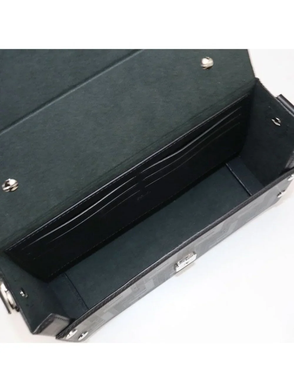 Fendi Soft Trunk Baguette Handbag Calf